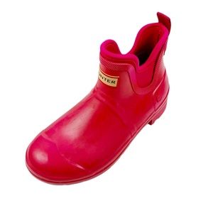 Hunter Womans Pink Pull on Rain Boots Size 7